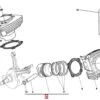 Ducati Vertical Cylinder+Piston 12020481A