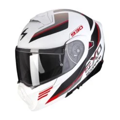 Scorpion Exo-930 Navig Motorhelm -Goedhart Motoren scorpion exo 930 navig wit rood 6752