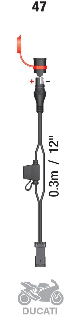 Tecmate Ducati Adapterkabel 1 Tecmate Ducati Adapterkabel